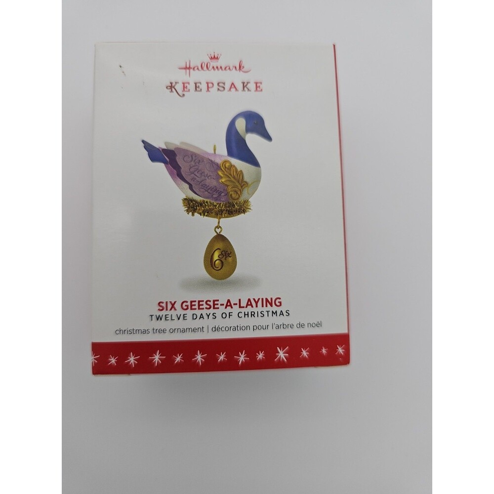 Hallmark 2016 Six Geese-a-Laying, Twelve Days of Christmas Ornament - QX9161